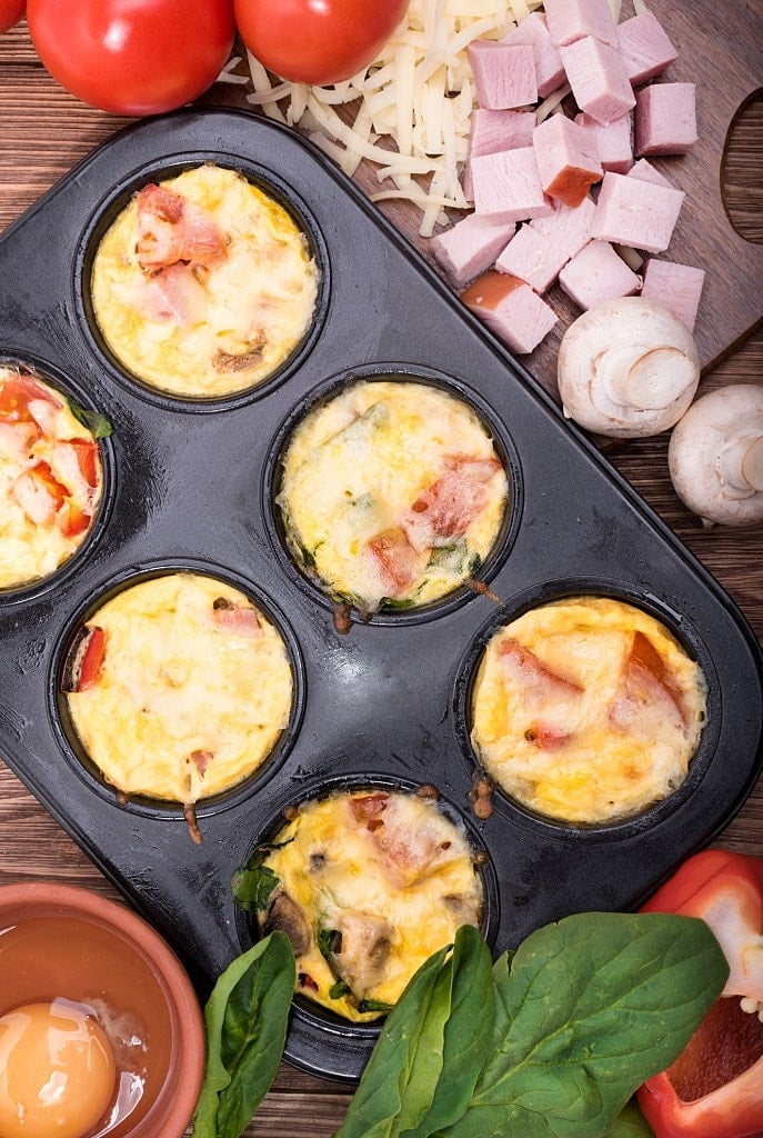 keto egg muffins with bacon and cheese