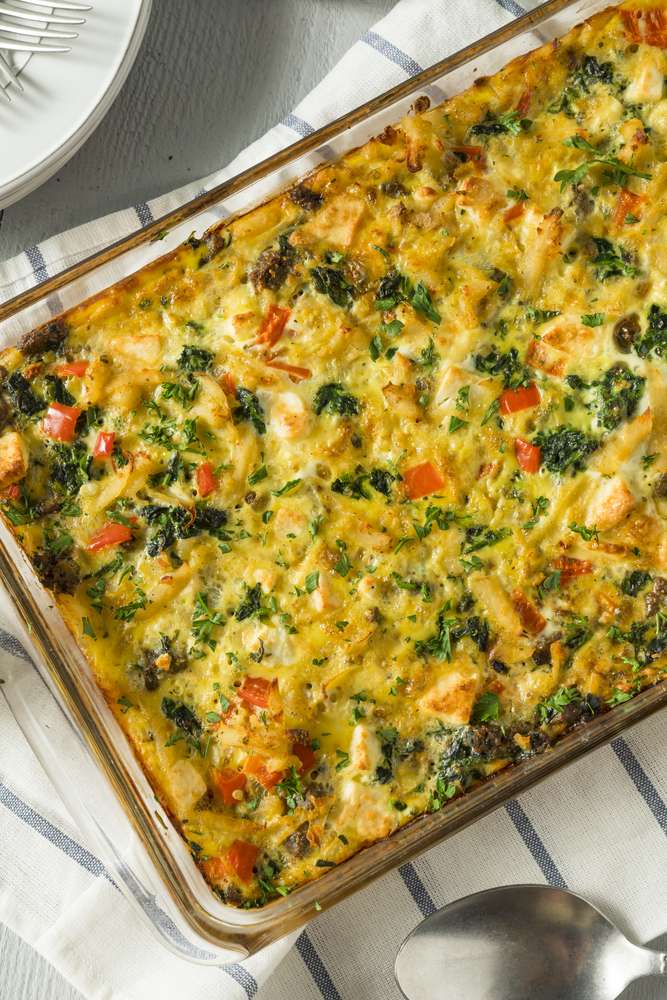 keto green chili egg casserole