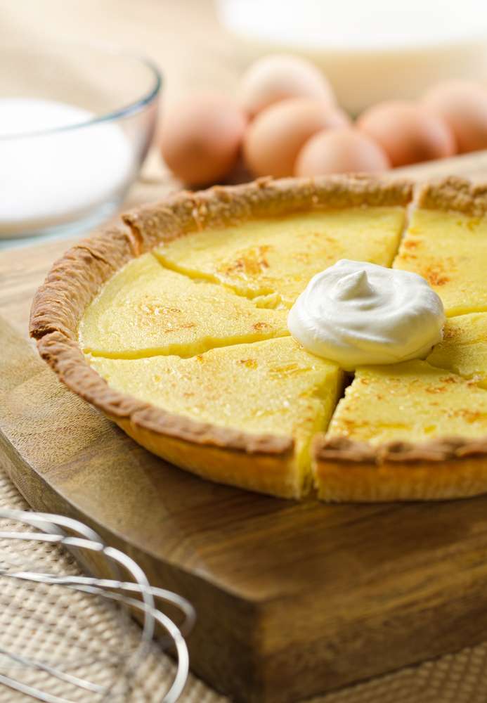 low carb egg custard pie