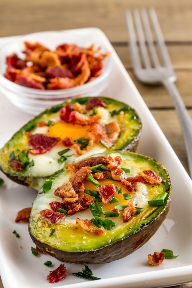 low carb avocado egg bake