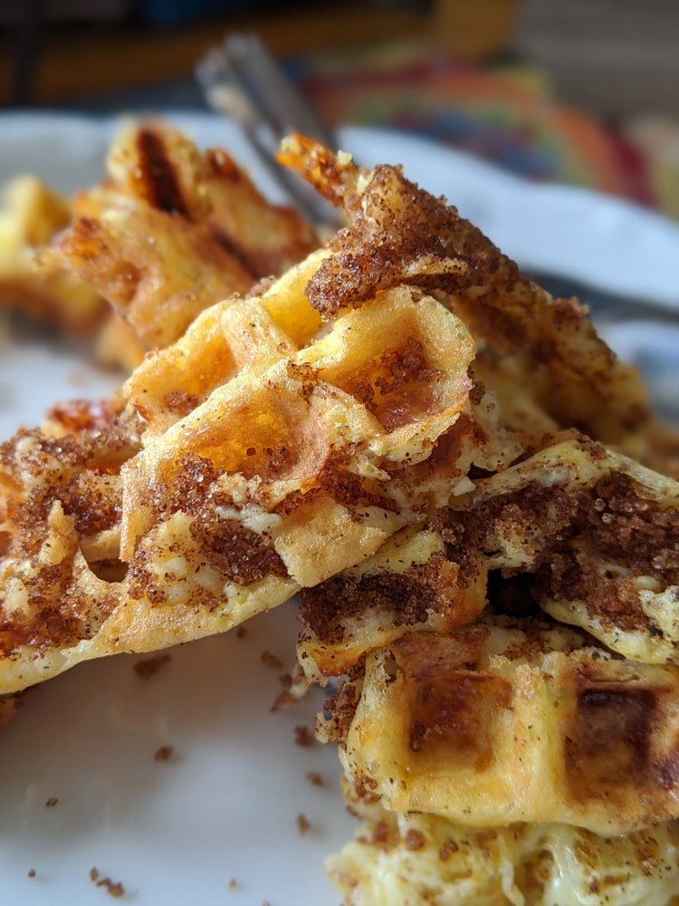 low carb egg waffle sandwich