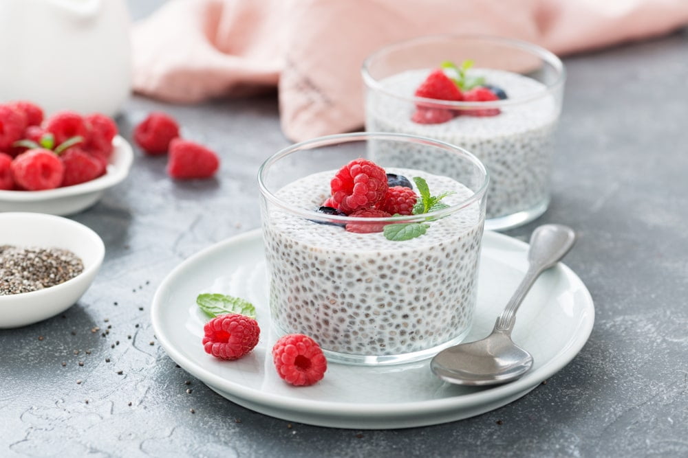 keto chia seed pudding almond milk