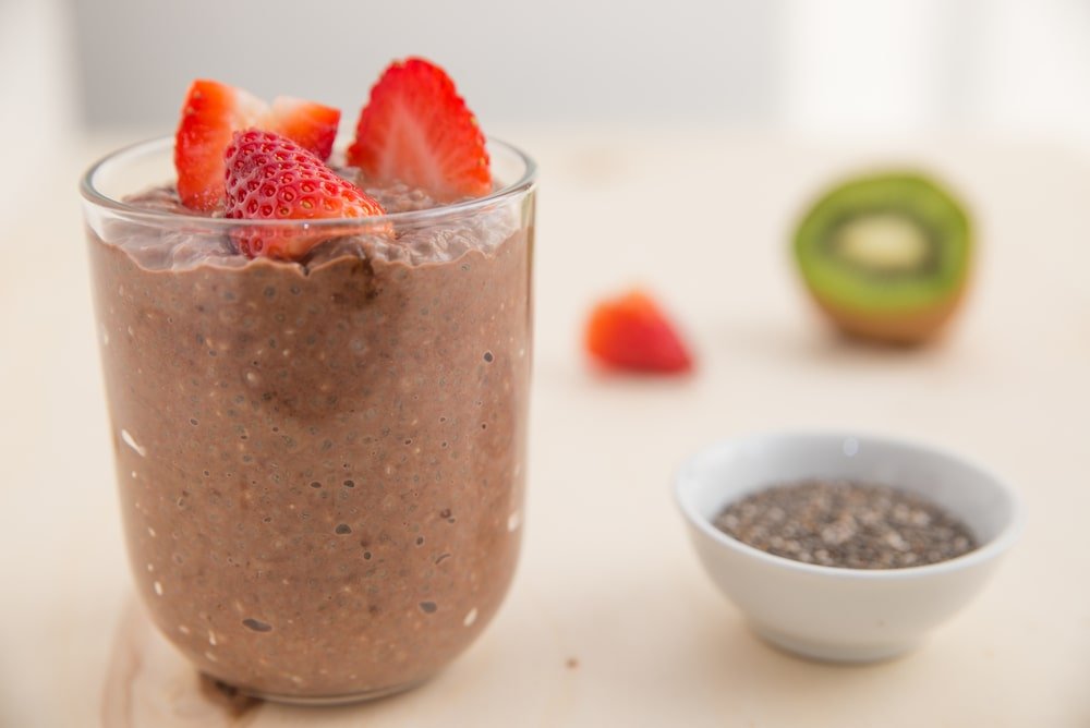 keto chocolate chia seed pudding