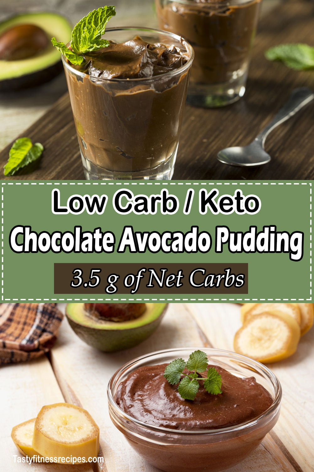 low carb Keto Avocado Chocolate Pudding