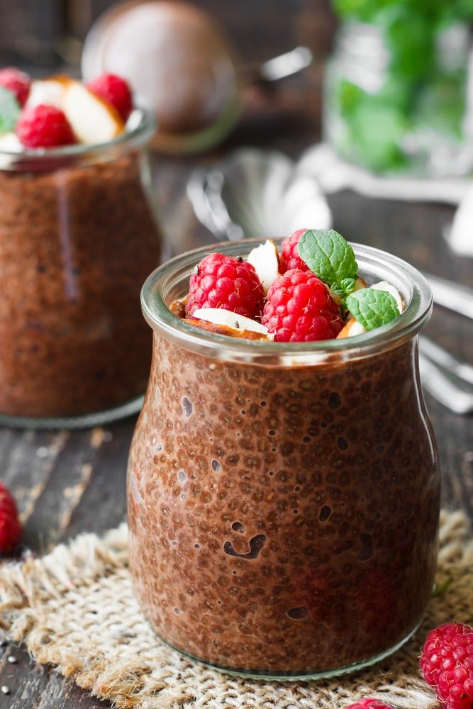 low carb chocolate chia pudding