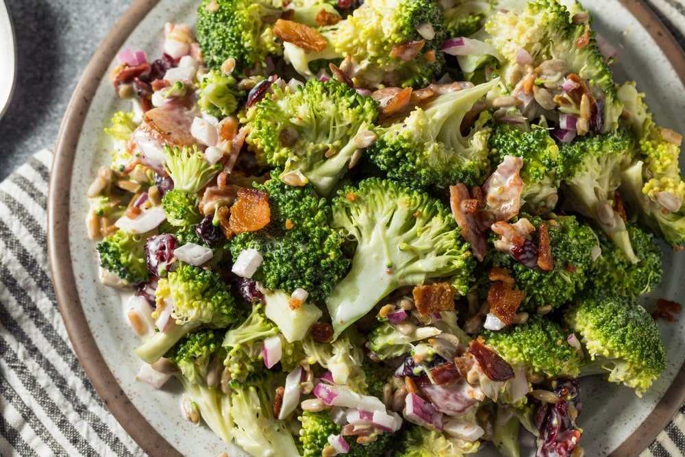 keto broccoli cauliflower salad