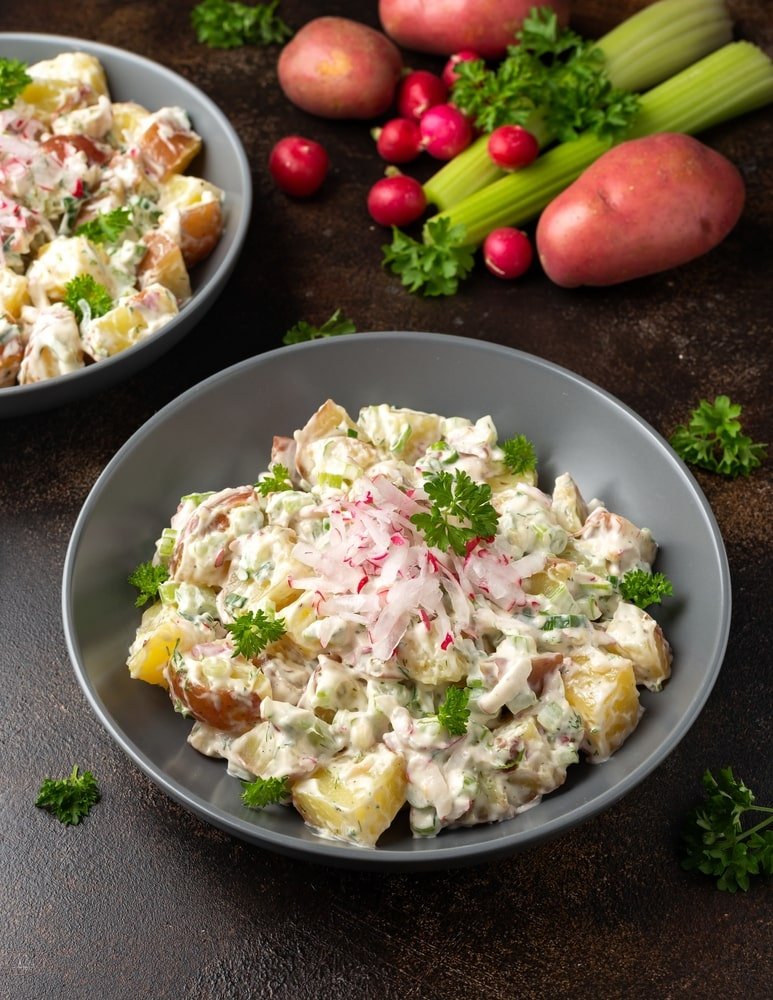 keto potato salad radish