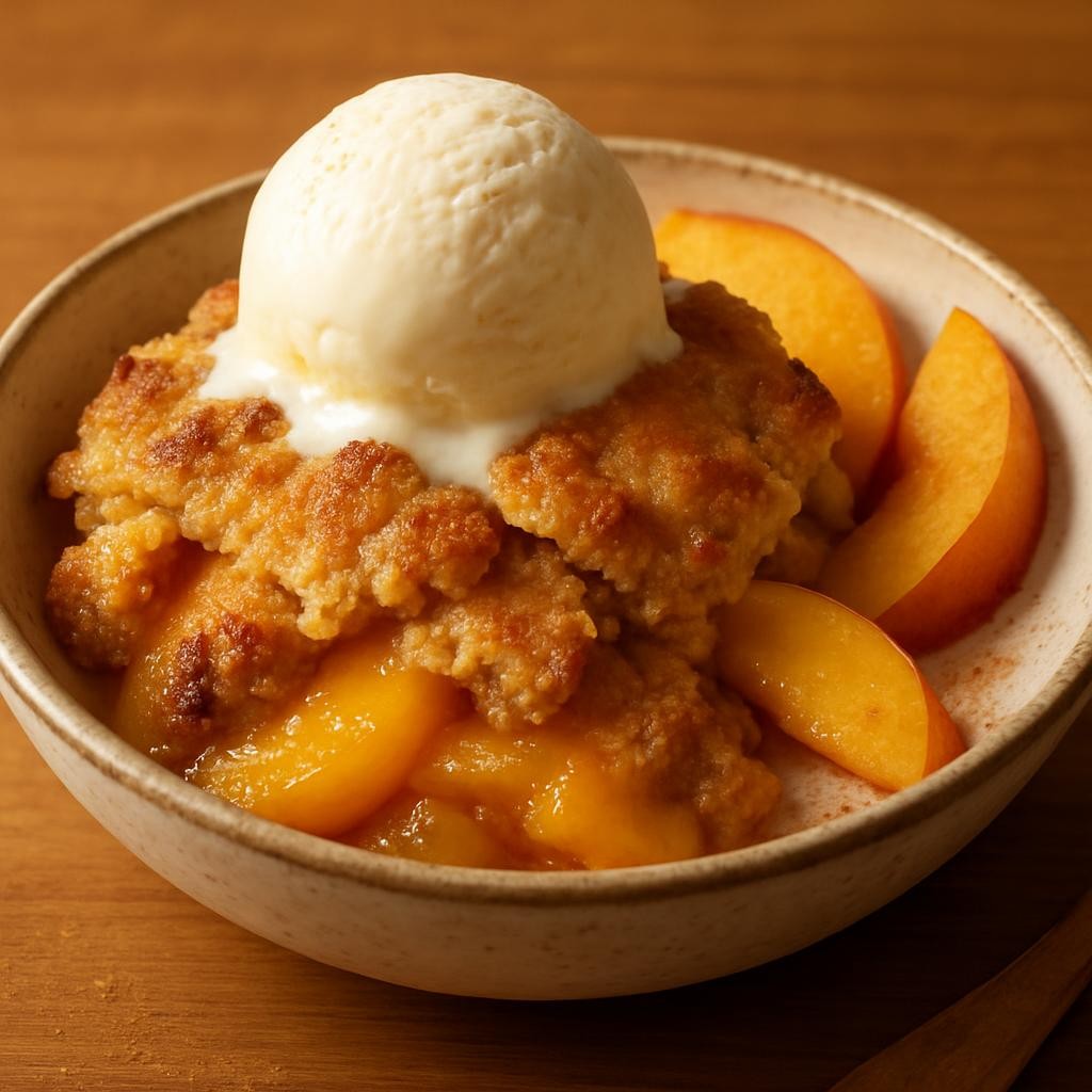 frozen peach cobbler recipe