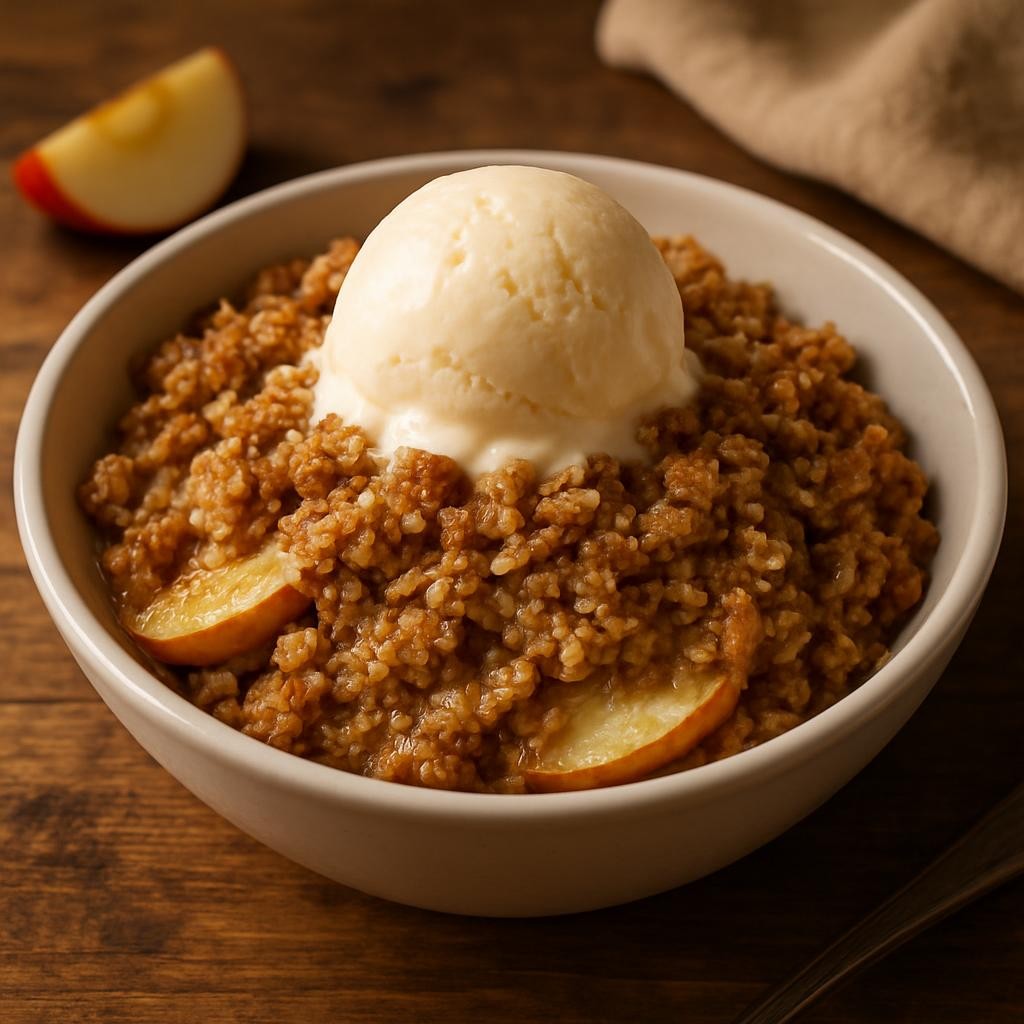 Microwave Apple Crisp