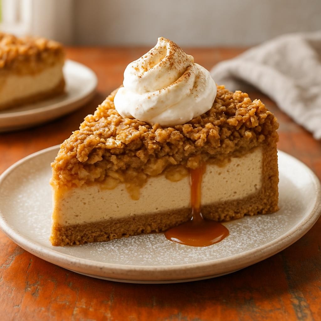 apple crisp cheesecake recipe