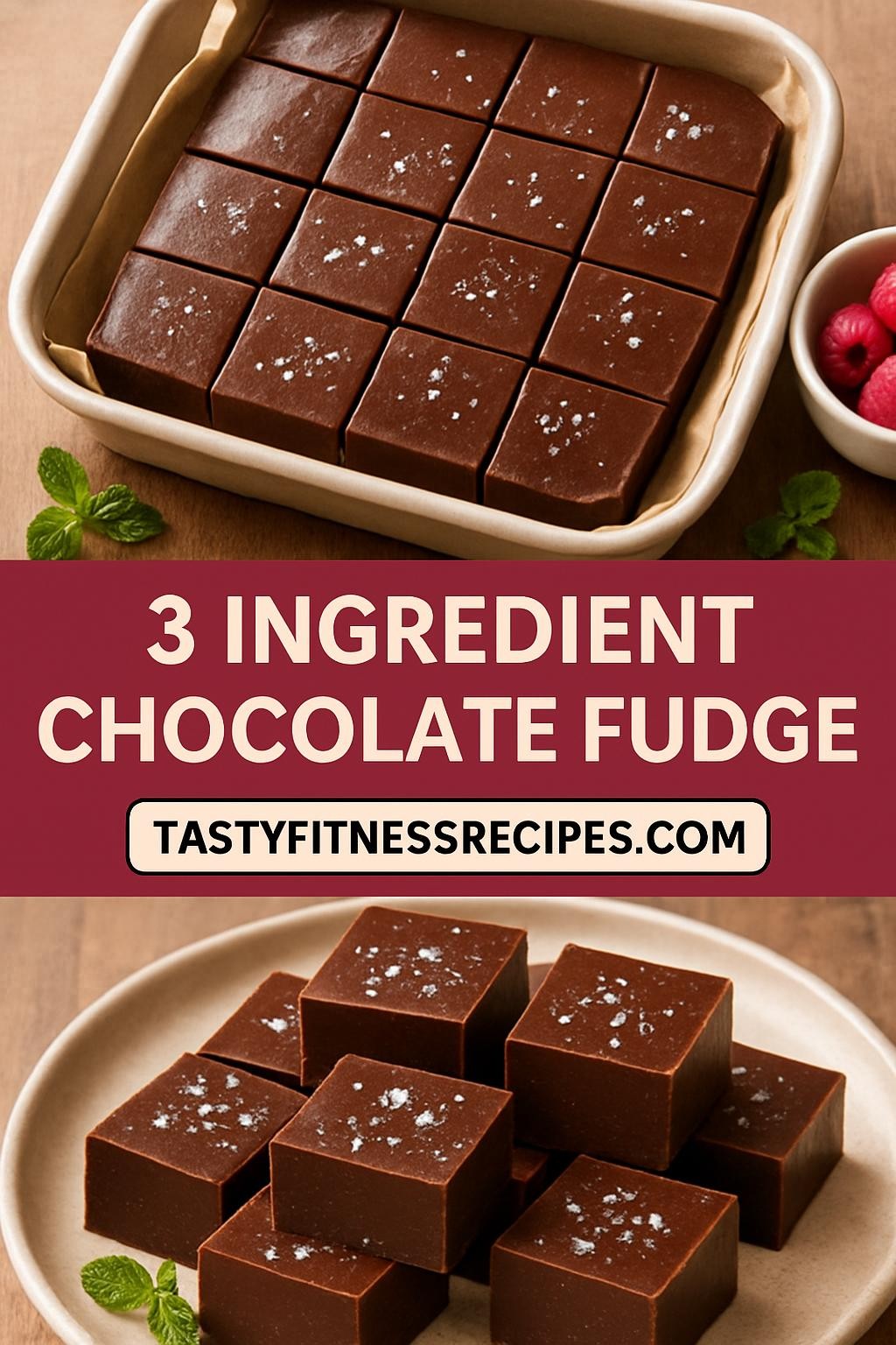 3 Ingredient Chocolate Fudge