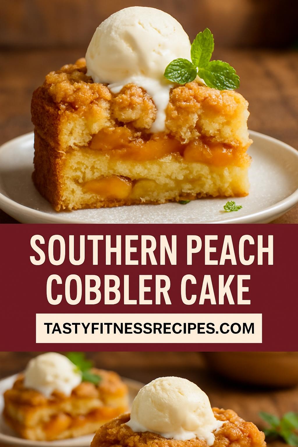 Southern Peach Cobbler Cake