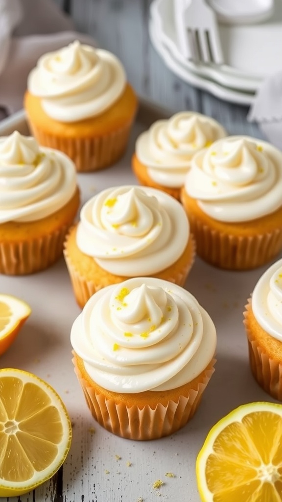 Classic Lemon Cupcakes with Cream Cheese Frosting