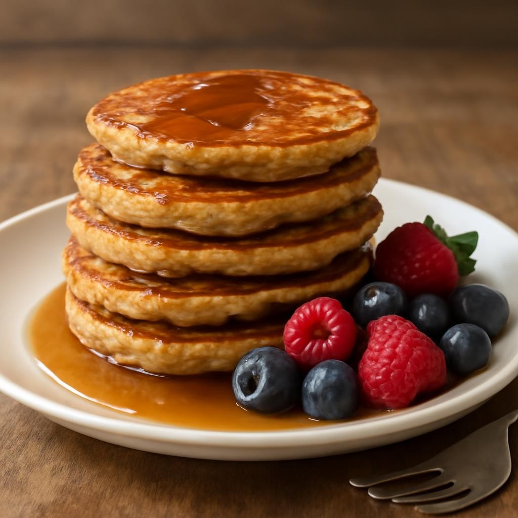 Banana Oat Egg Pancakes