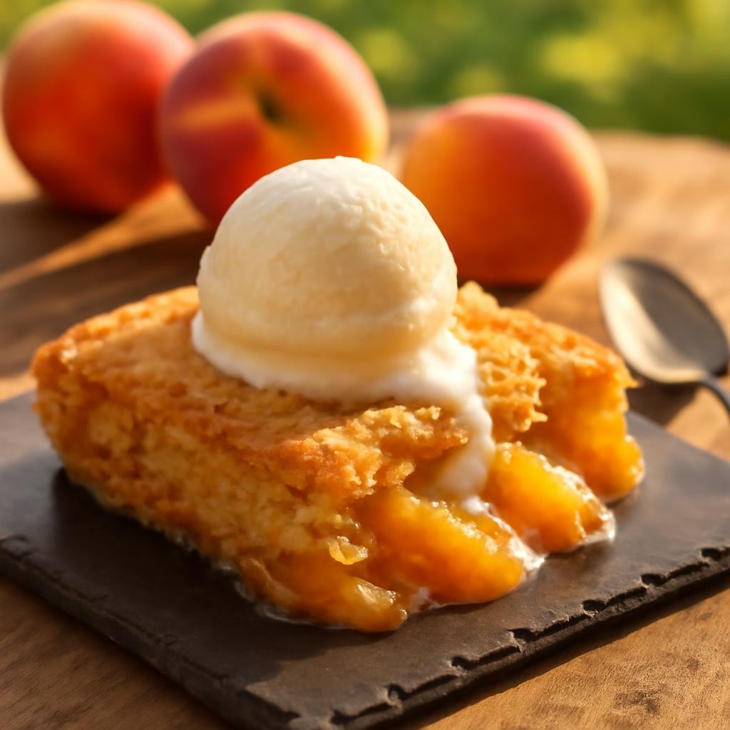 gluten free peach cobbler