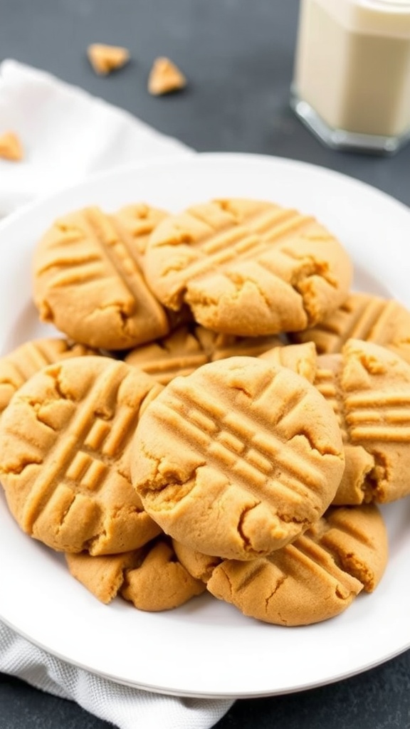 Platter of gluten-free peanut butter cookies