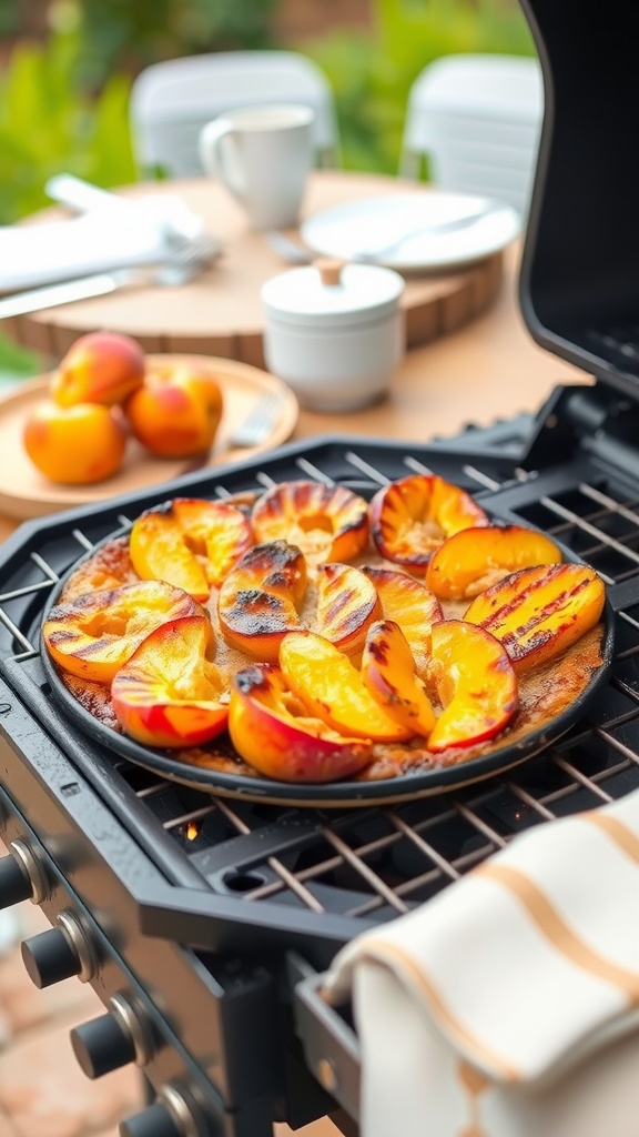 Grilled Peach Cobbler
