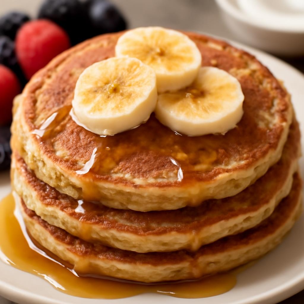 Banana Oat Egg Pancakes