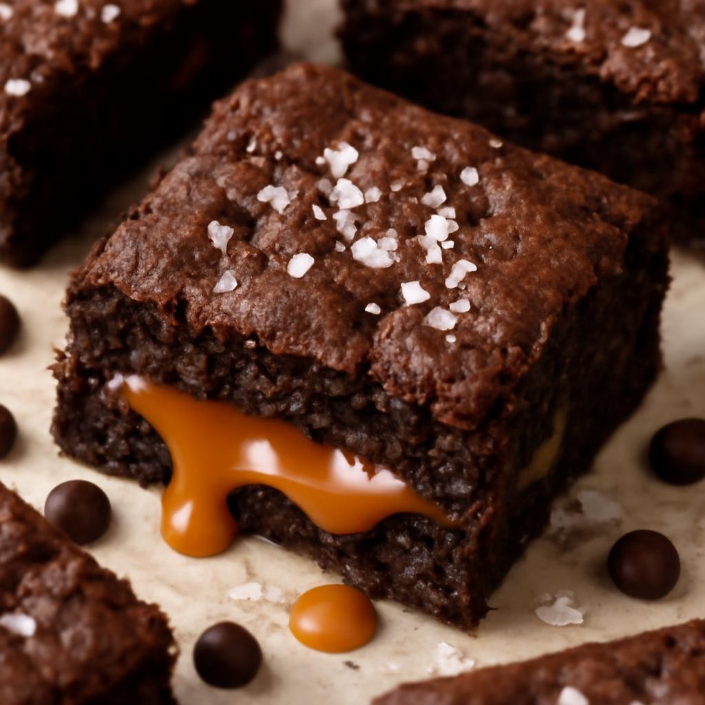 Salted Caramel-Stuffed Brownies