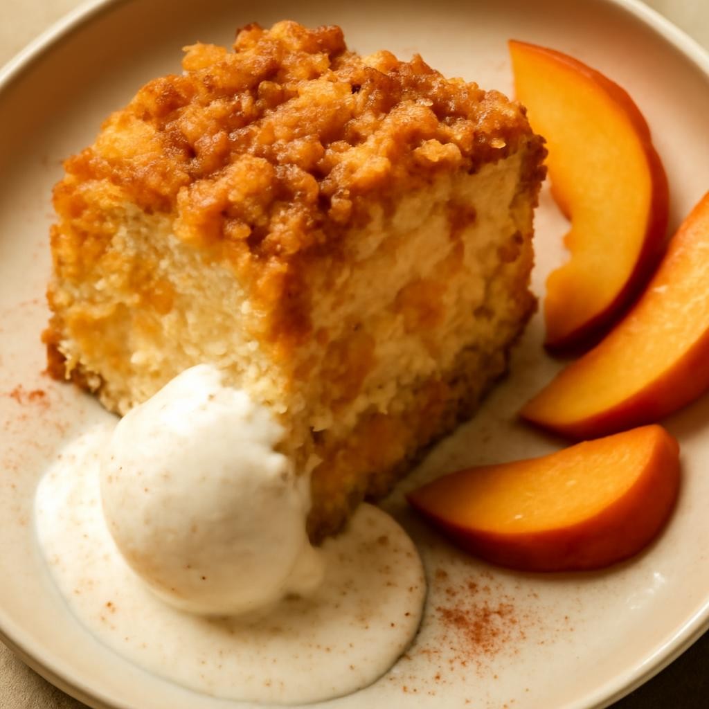 Southern Peach Cobbler Cake