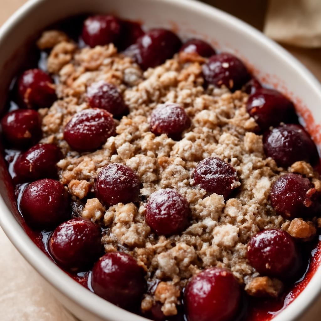 fresh cherry crisp