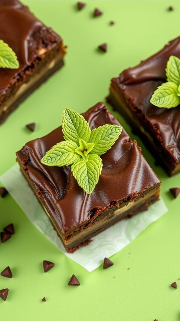 Mint Chocolate Cheesecake Brownies