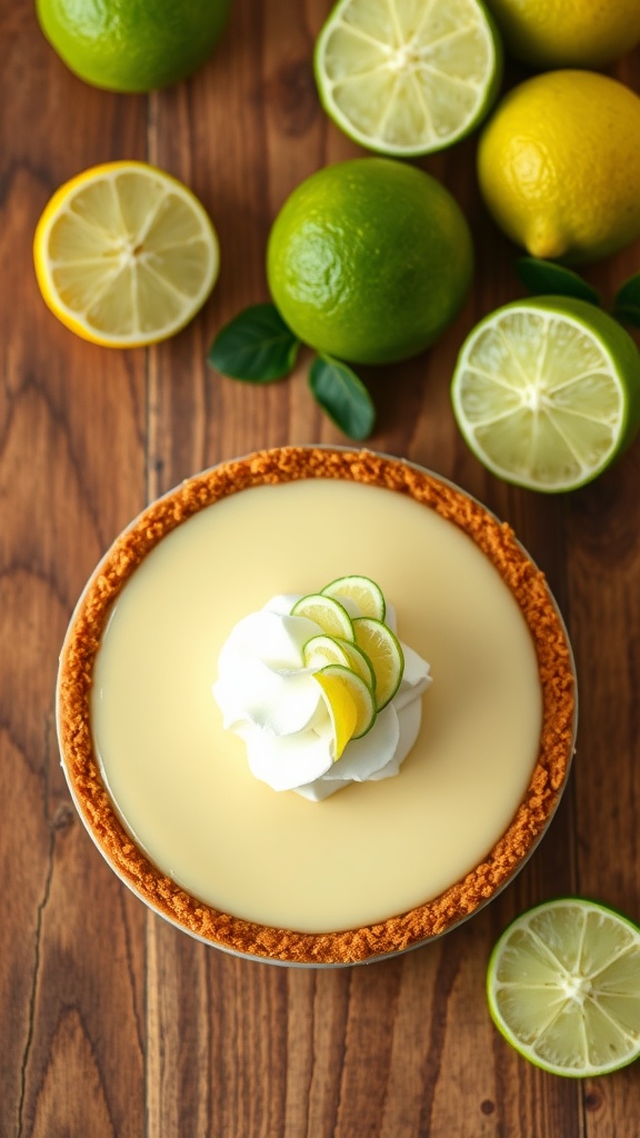 Spiced Key Lime Pie with Ginger Crust
