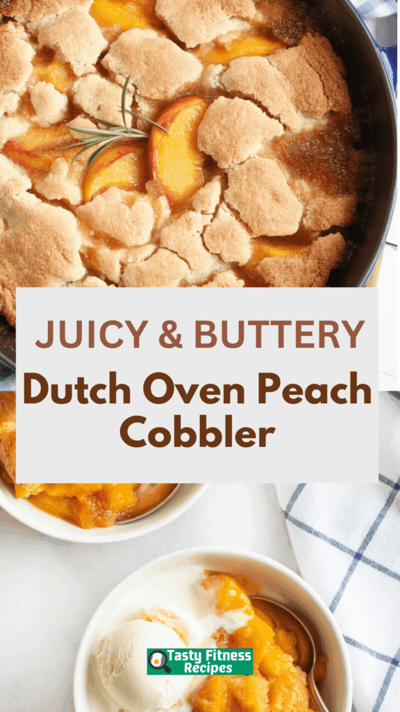 BEST Dutch Oven Peach Cobbler