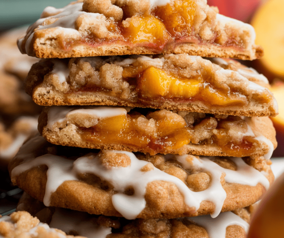 BEST Peach Cobbler Cookies