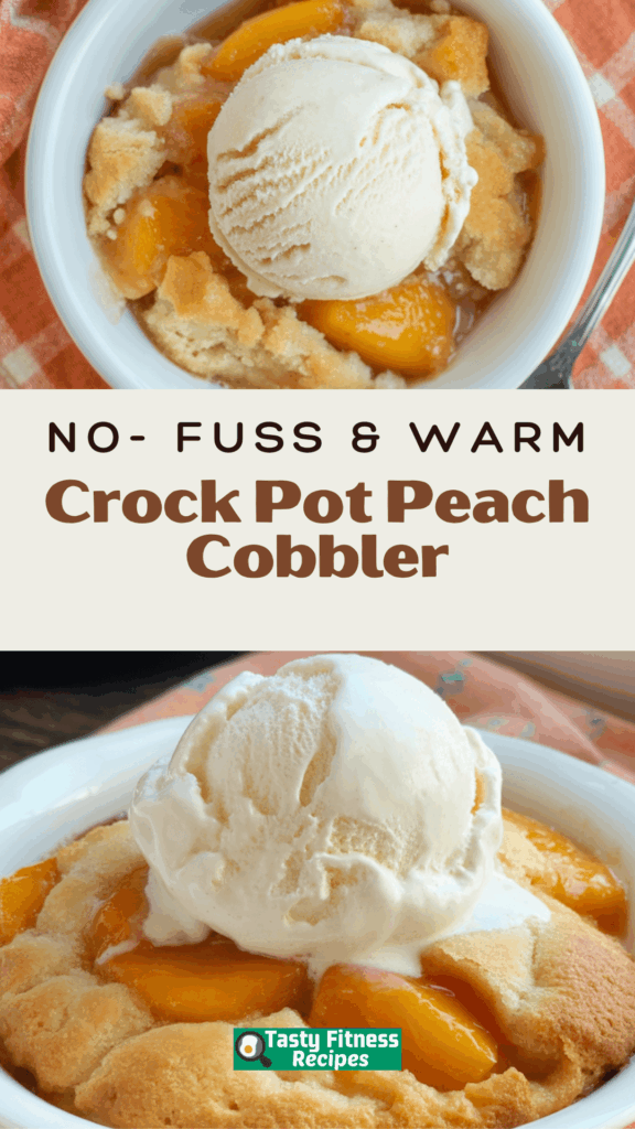 easy Crock Pot Peach Cobbler