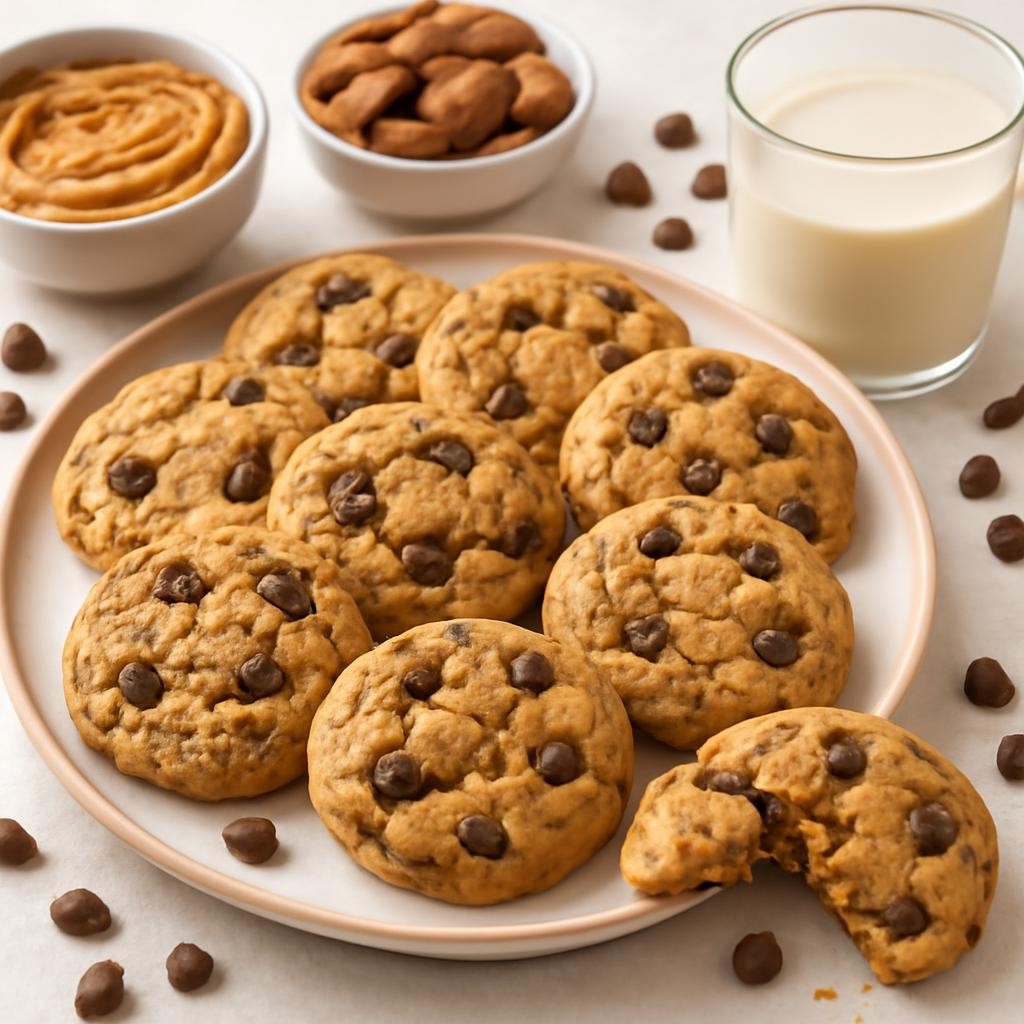 Peanut Butter Protein Chocolate Chip Cookies