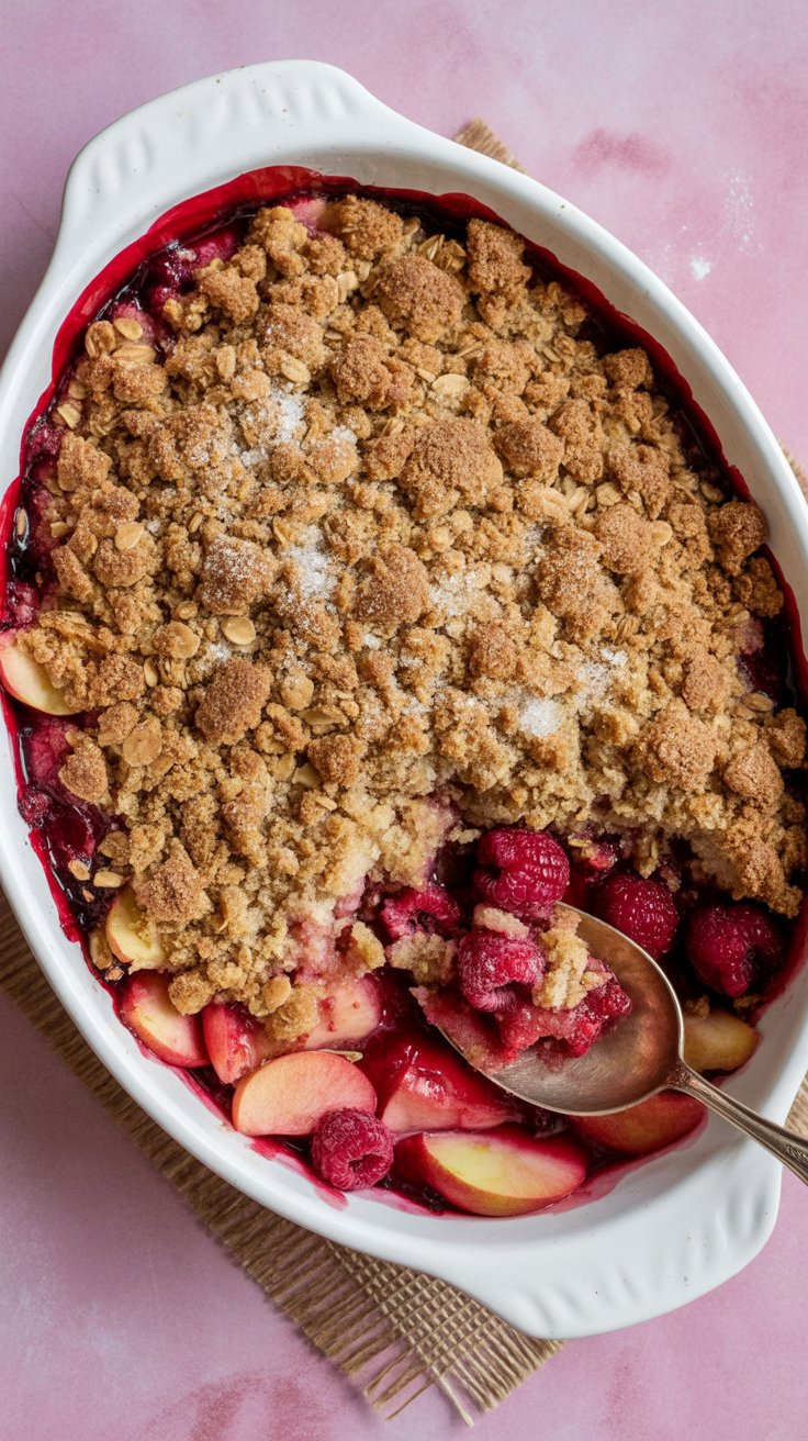 BEST Apple Rhubarb Crisp