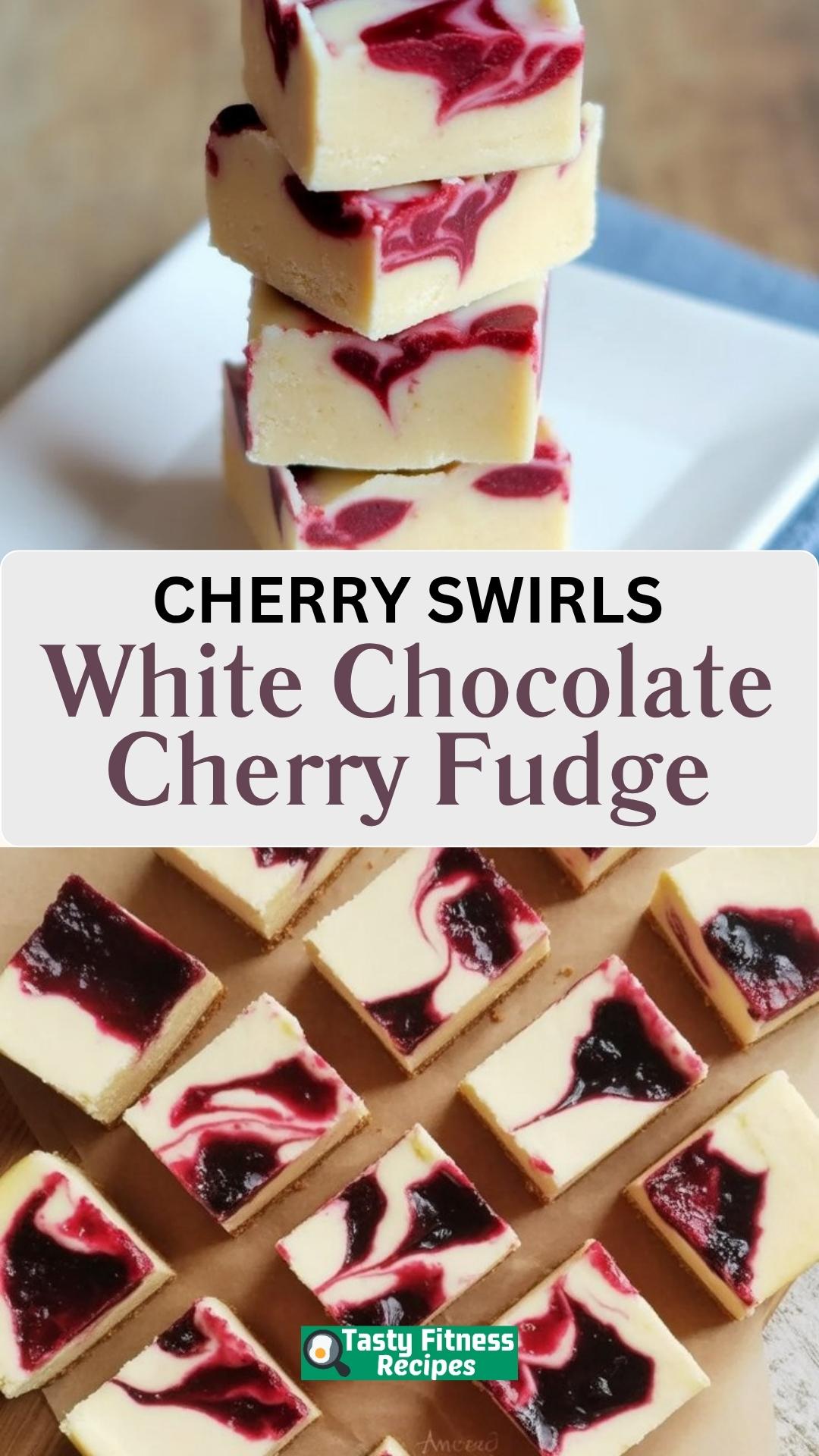 EASY White Chocolate Cherry Fudge