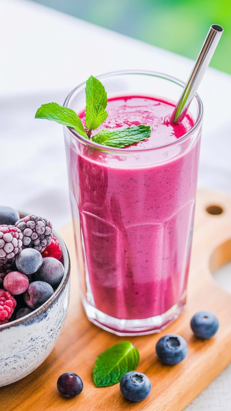 Mixed Berry Smoothie Without Yogurt