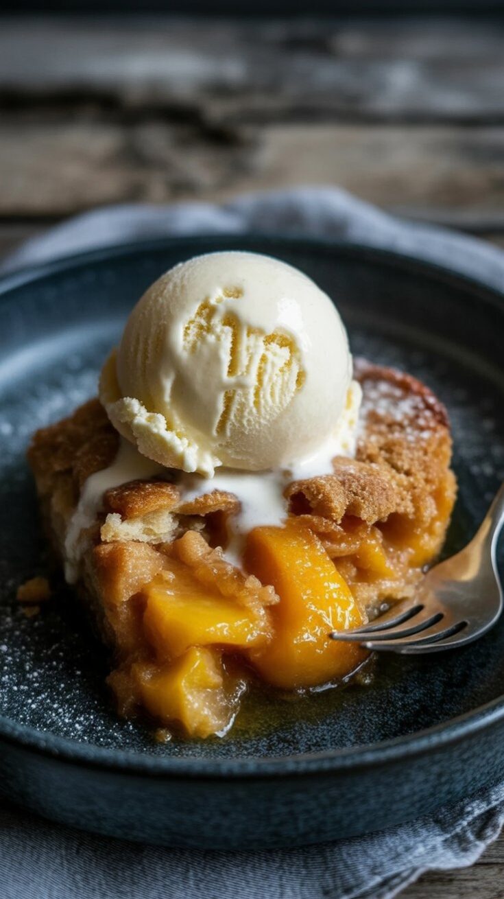 Peach Cobbler with Frozen Peaches