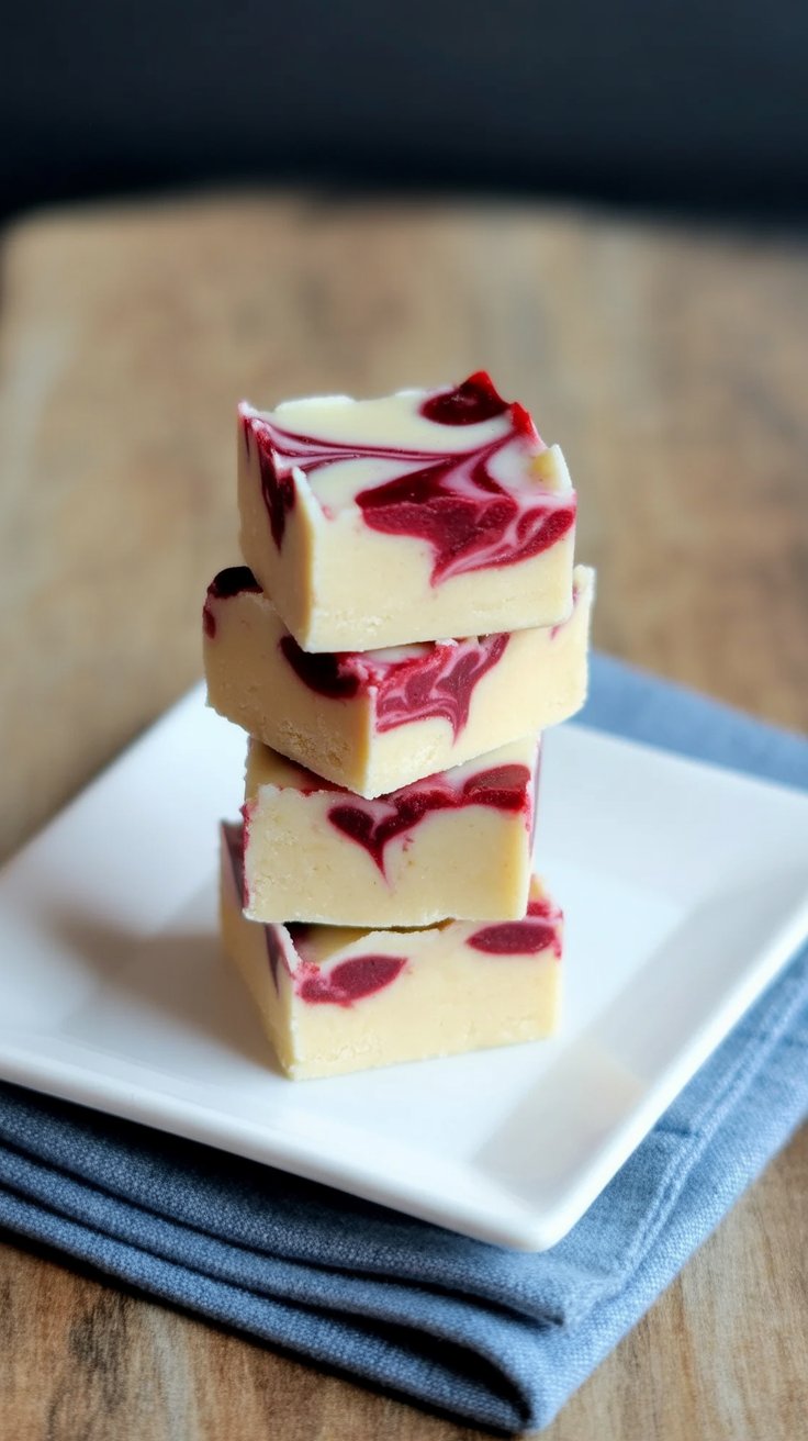 White Chocolate Cherry Fudge