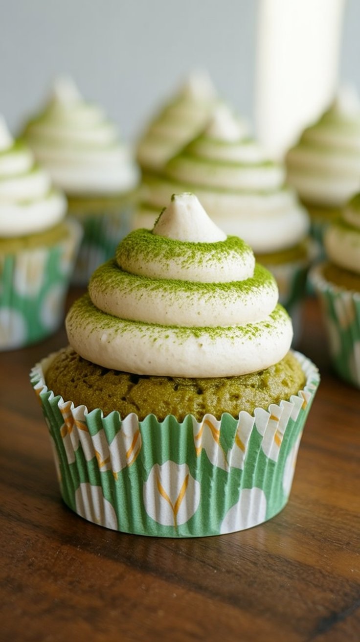 BEST Matcha Green Tea Cupcakes