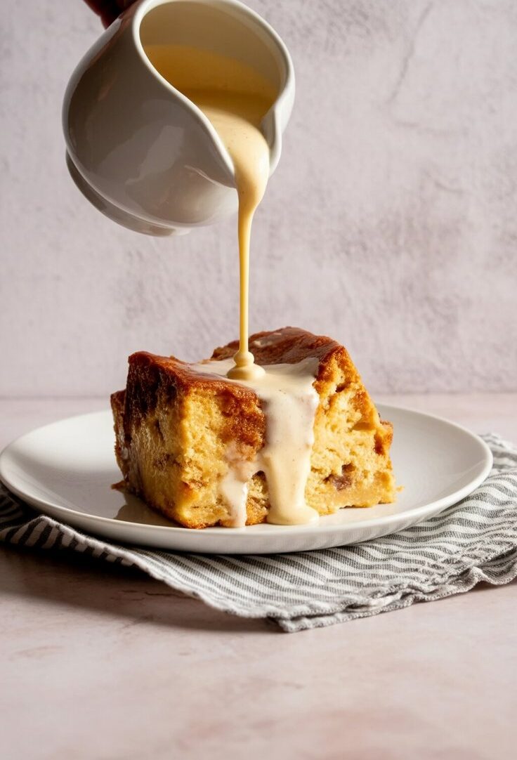 Bread Pudding with Vanilla sauce