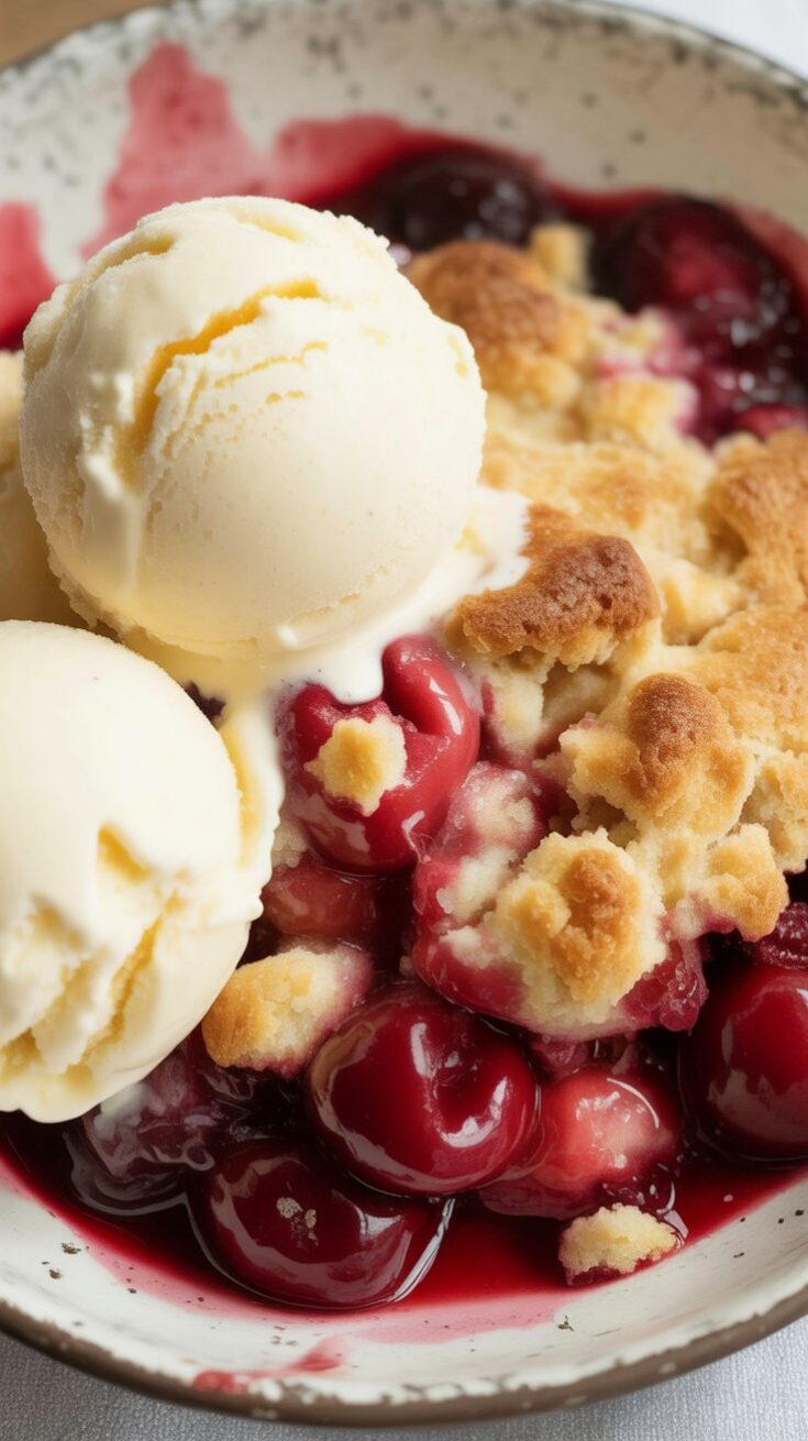 Cherry Cobbler (Fresh or Frozen Cherries)