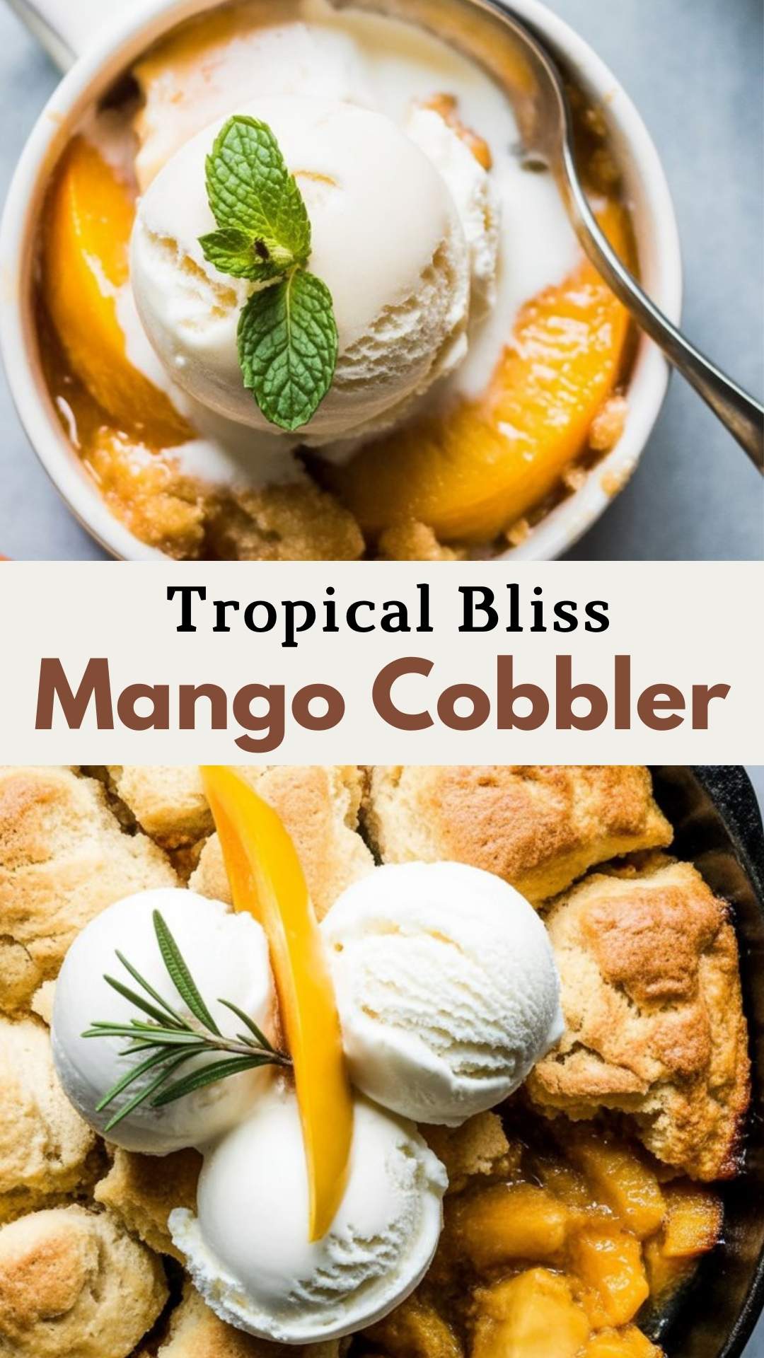 EASY Mango Cobbler