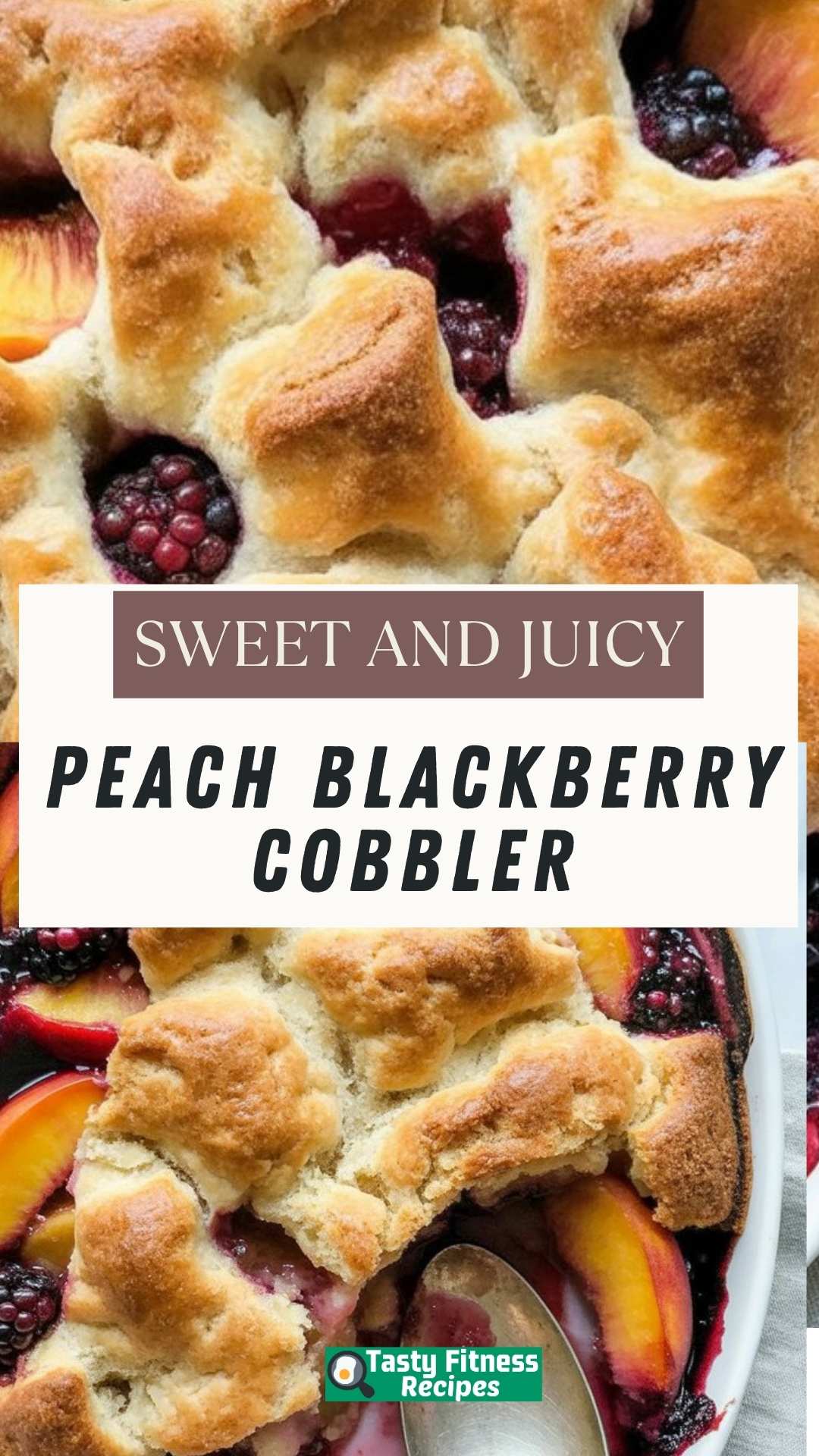 EASY Peach Blackberry Cobbler
