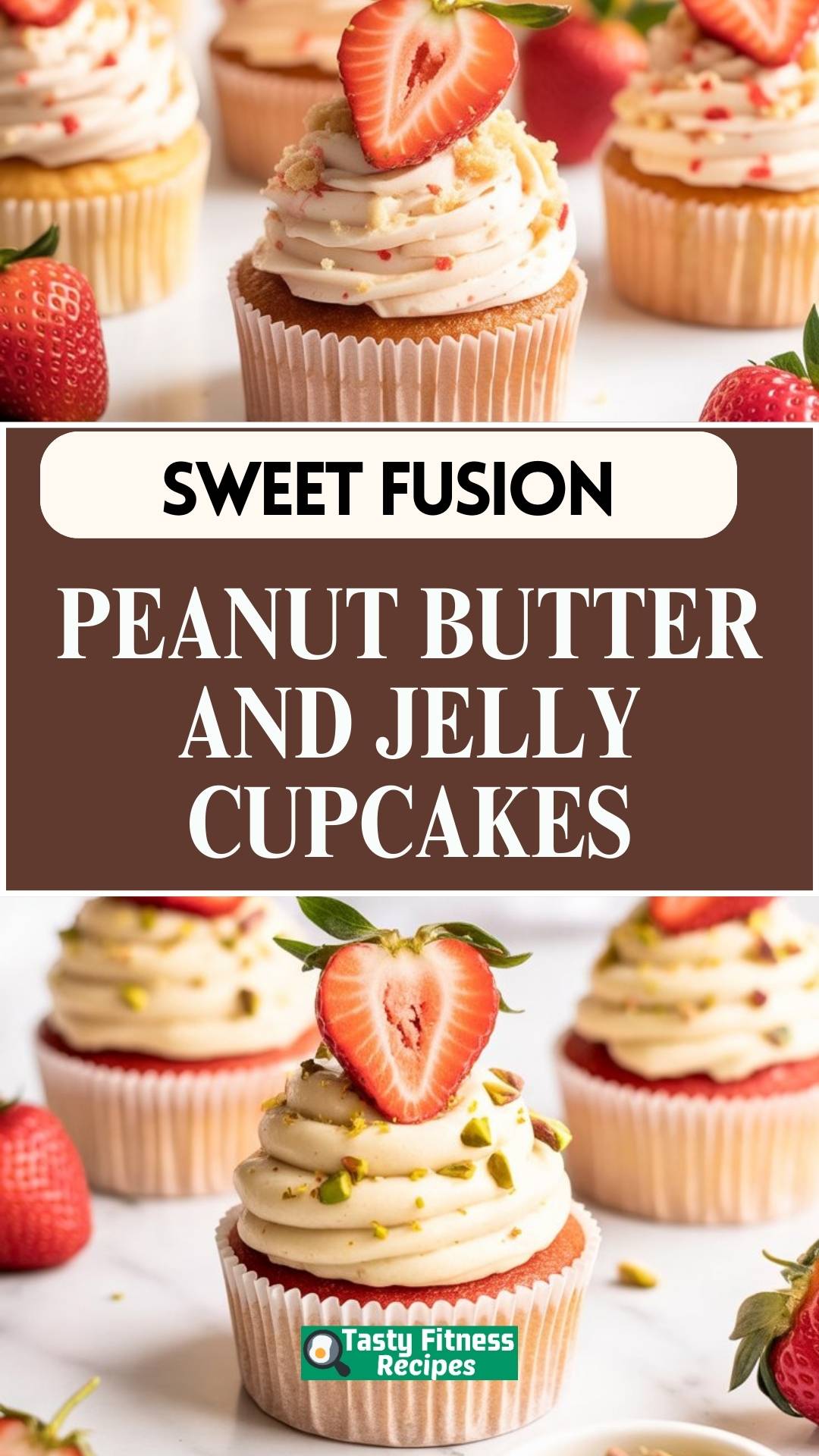 EASY Peanut Butter and Jelly Cupcakes