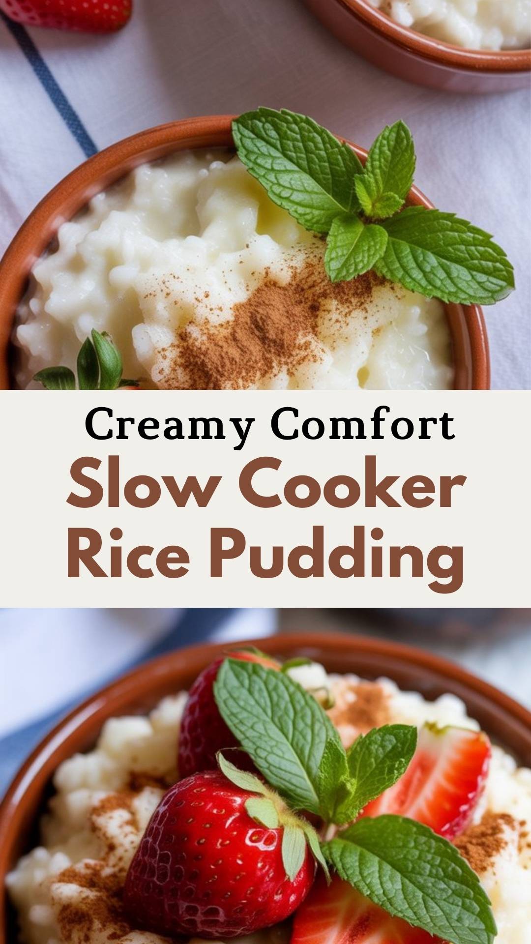 EASY Slow Cooker Rice Pudding