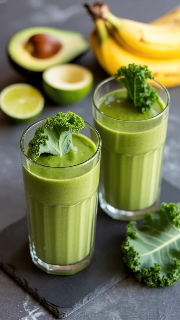 Healthy Kale and Avocado Smoothie