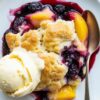 Peach and Blueberry Cobbler