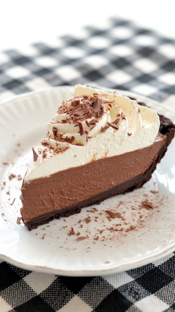 best No Bake Chocolate Pudding Pie