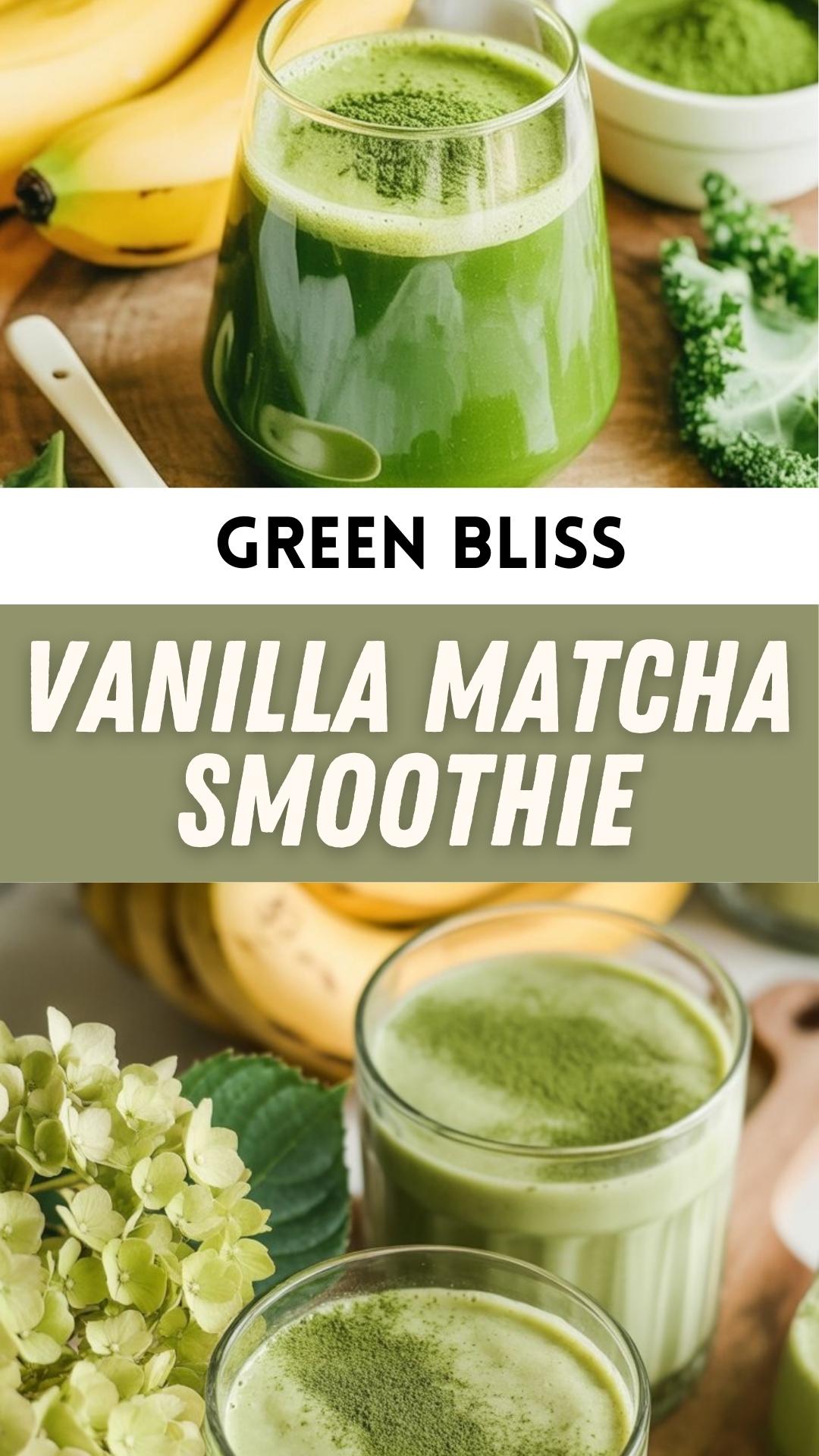 easy Vanilla Matcha Smoothie